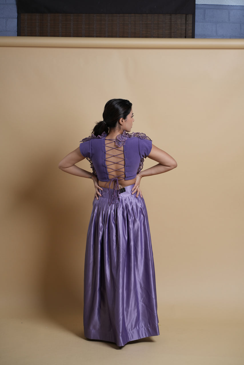 Purple Marigold Skirt Top