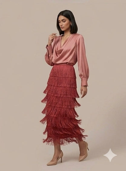 Rose Tassel Dress