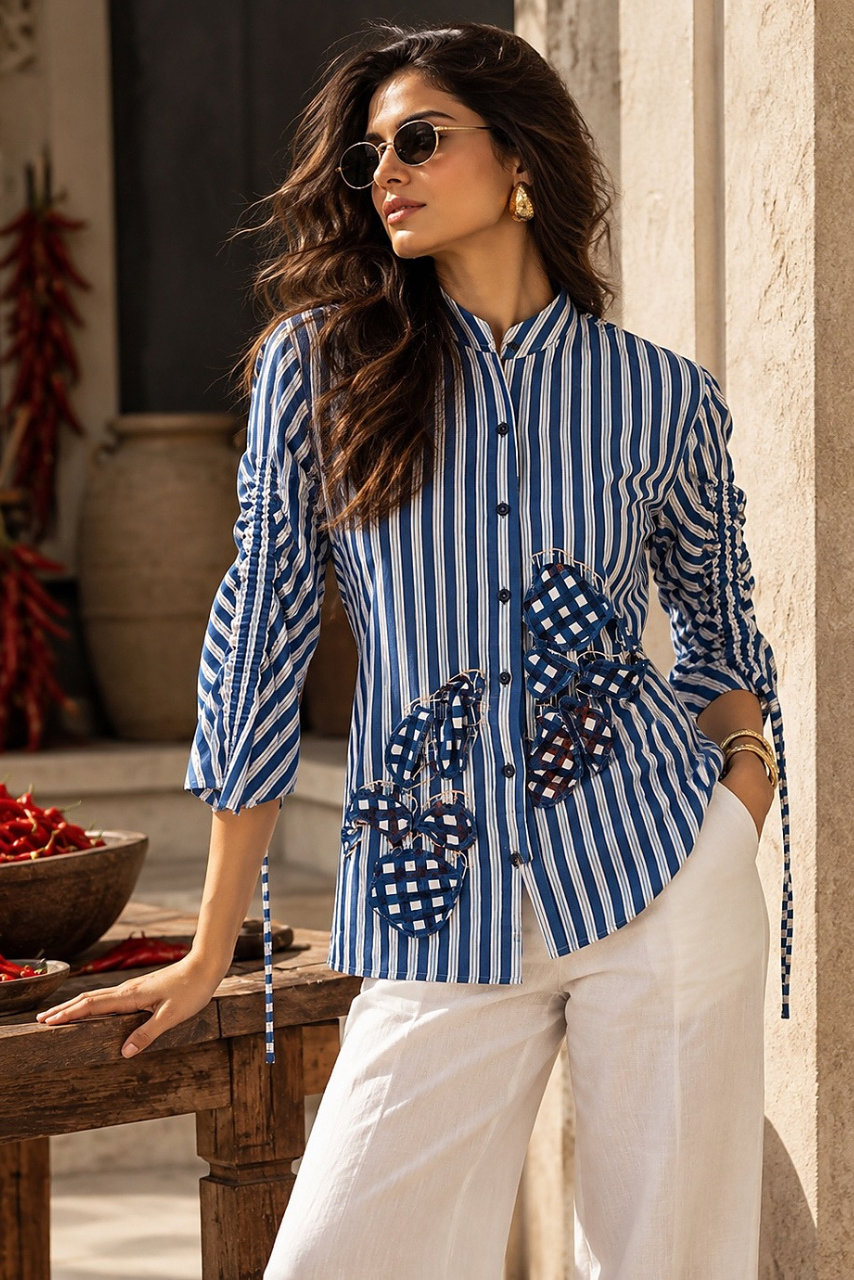 Flower Strips Shirt