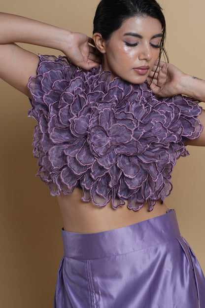 Purple Marigold Skirt Top