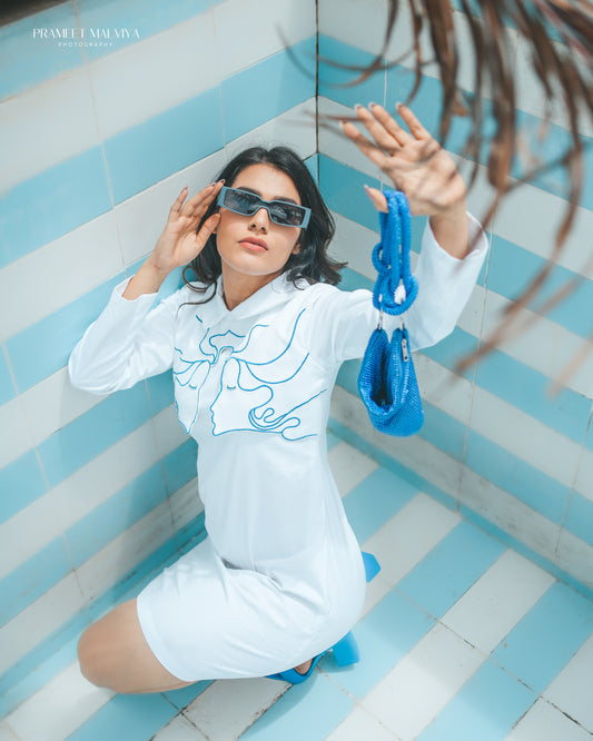 Faces shirt dress