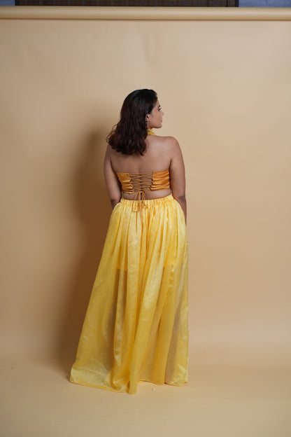 Yellow Marigold Skirt Top