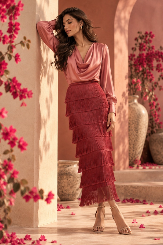 Rose Tassel Co-ord