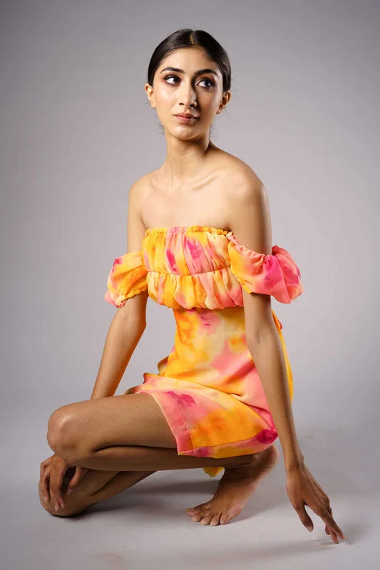 Tie Dye Backless Dress